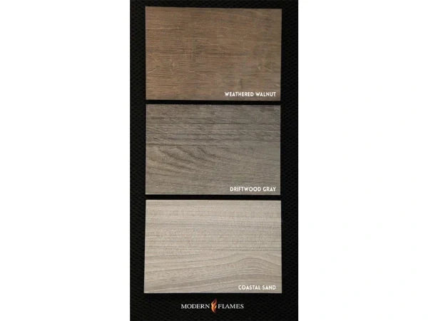 Modern Flames Driftwood Grey Allwood Main Wall System for Orion Slim 60" Fireplace