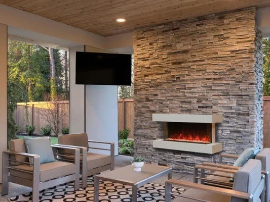 Modern Flames Driftwood Grey Studio Suite Premium Wall Mounted Cabinet for 44" Landscape Pro Multi Fireplace
