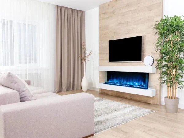 Modern Flames Weathered Walnut Studio Suite Premium Wall Mounted Cabinet for 68" Landscape Pro Multi Fireplace