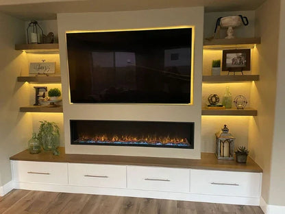 Modern Flames Orion Slim 100" Heliovision Built-in/Wall Mounted Virtual Linear Electric Fireplace