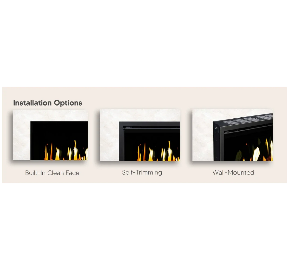 Modern Flames Orion Slim V2 76" Smart Electric Fireplace with Built-In, Recessed and Wall-Mount Installation
