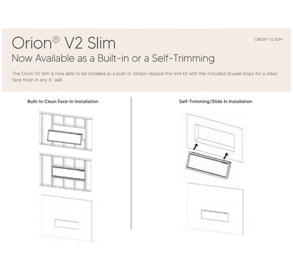 Modern Flames Orion V2 Slim 76" Heliovision Virtual Smart Built-In Electric Fireplace
