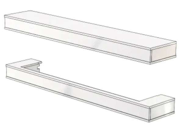 Modern Flames Ready to Finish Studio Suite Wall Mounted Floating Mantel Set for Orion Multi 76" Fireplace